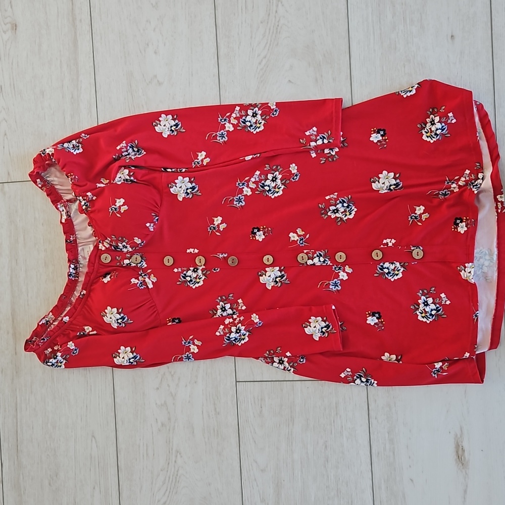 Red Floral Dress